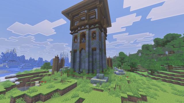 Screenshot of the Minecraft Bedrock Marketplace product Structures Add-On created by Snail Studios.