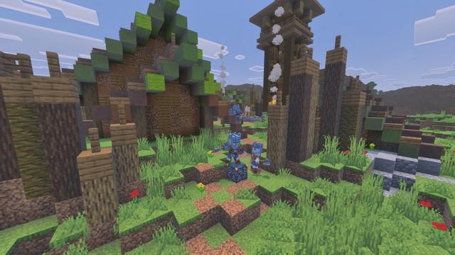 Screenshot of the Minecraft Bedrock Marketplace product Structures Add-On created by Snail Studios.
