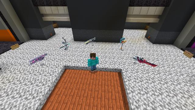 Screenshot of the Minecraft Bedrock Marketplace product Weapons Expansion Elements created by Snail Studios.