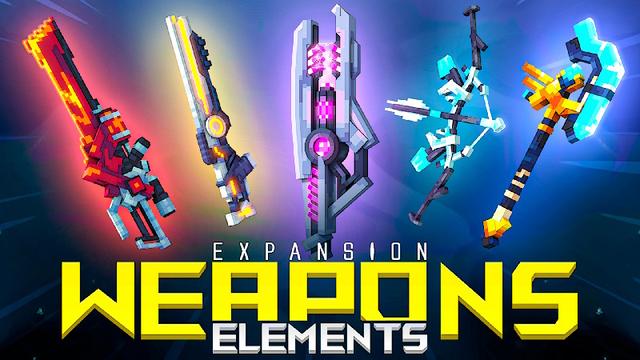 Thumbnail of the Minecraft Bedrock Marketplace product Weapons Expansion Elements created by Snail Studios.