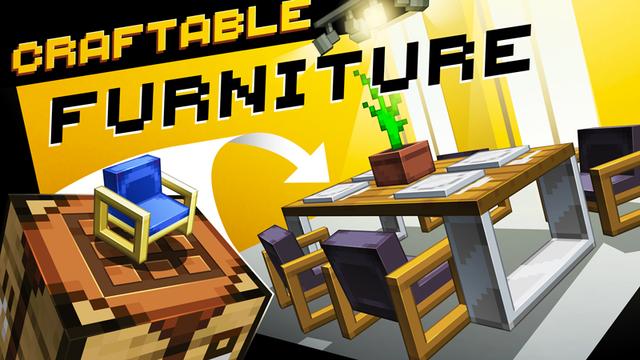 Thumbnail of the Minecraft Bedrock Marketplace product Craftable Furniture created by SNDBX.