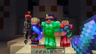 Screenshot of the Minecraft Bedrock Marketplace product Emerald Weapons created by SNDBX.