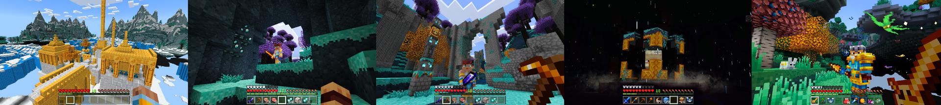 Panorama of the Minecraft Bedrock Marketplace product ETHER DIMENSION II created by SNDBX.