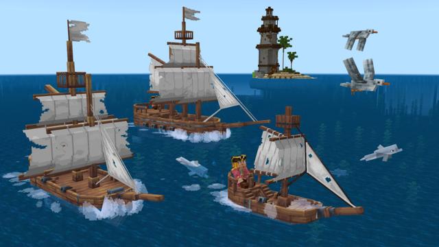 Screenshot of the Minecraft Bedrock Marketplace product Pirates Add-On created by SNDBX.