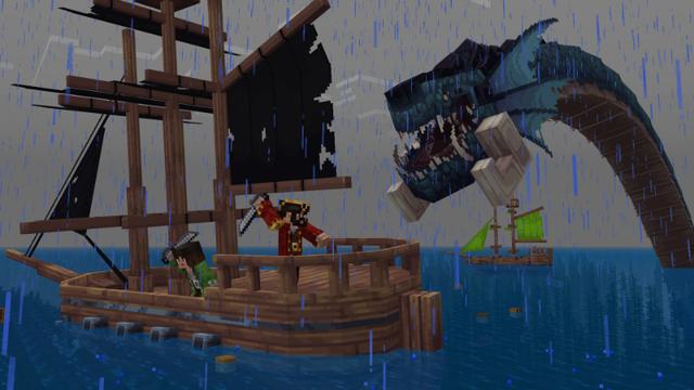 Screenshot of the Minecraft Bedrock Marketplace product Pirates Add-On created by SNDBX.