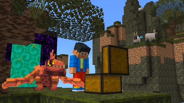 Screenshot of the Minecraft Bedrock Marketplace product Skyblock | 5 Dimensions created by SNDBX.