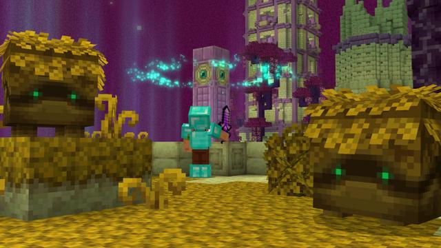 Screenshot of the Minecraft Bedrock Marketplace product THE END Add-On created by SNDBX.