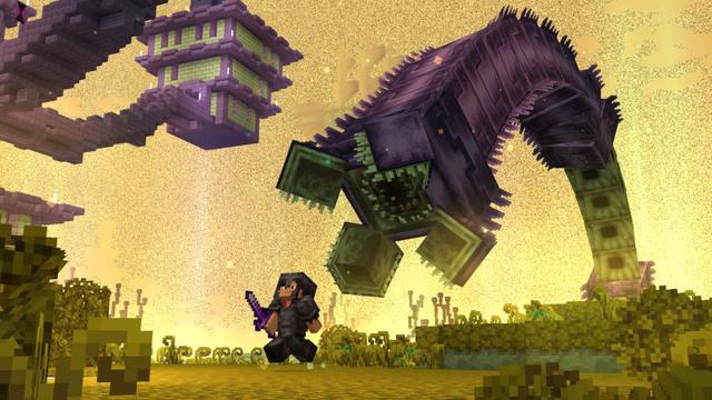 Screenshot of the Minecraft Bedrock Marketplace product THE END Add-On created by SNDBX.