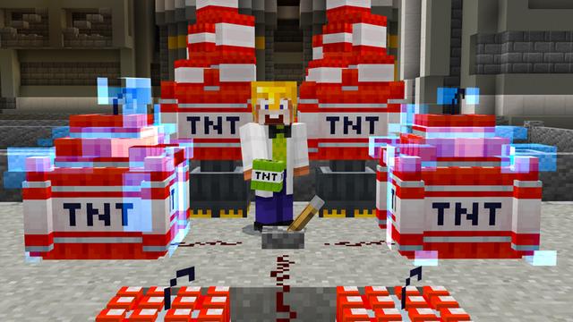 Screenshot of the Minecraft Bedrock Marketplace product TNT EXPANSION PACK created by SNDBX.
