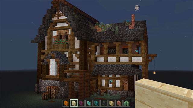 Screenshot of the Minecraft Bedrock Marketplace product Vertical Slabs created by SNDBX.