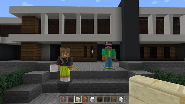 Screenshot of the Minecraft Bedrock Marketplace product Vertical Slabs created by SNDBX.