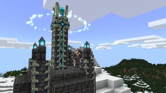 Screenshot of the Minecraft Bedrock Marketplace product WARDEN WEAPONS Add-On created by SNDBX.