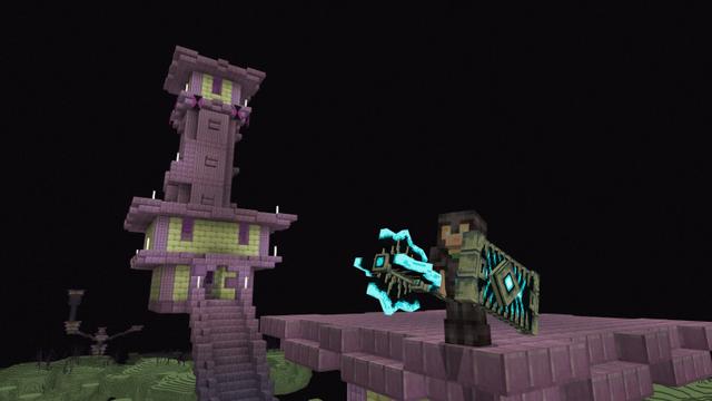 Screenshot of the Minecraft Bedrock Marketplace product WARDEN WEAPONS Add-On created by SNDBX.