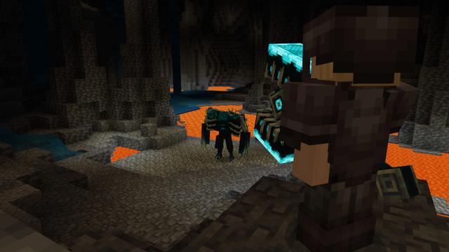 Screenshot of the Minecraft Bedrock Marketplace product WARDEN WEAPONS Add-On created by SNDBX.