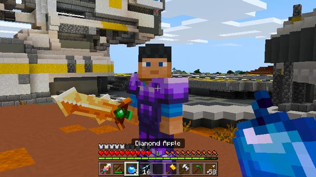 Screenshot of the Minecraft Bedrock Marketplace product Weapons created by SNDBX.