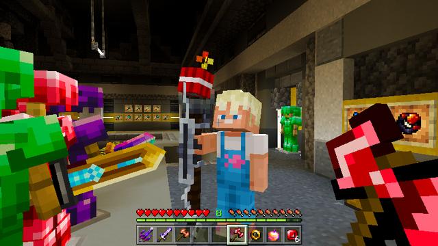 Screenshot of the Minecraft Bedrock Marketplace product Weapons created by SNDBX.