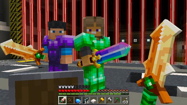 Screenshot of the Minecraft Bedrock Marketplace product Weapons created by SNDBX.
