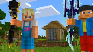 Screenshot of the Minecraft Bedrock Marketplace product Weapons created by SNDBX.