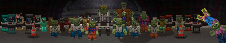 Panorama of the Minecraft Bedrock Marketplace product ZOMBIE APOCALYPSE created by SNDBX.