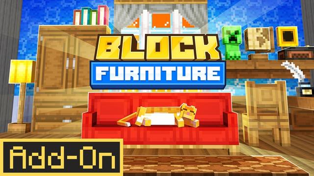 Thumbnail of the Minecraft Bedrock Marketplace product Add-Ons de meubles en blocs created by Solid Blocks.