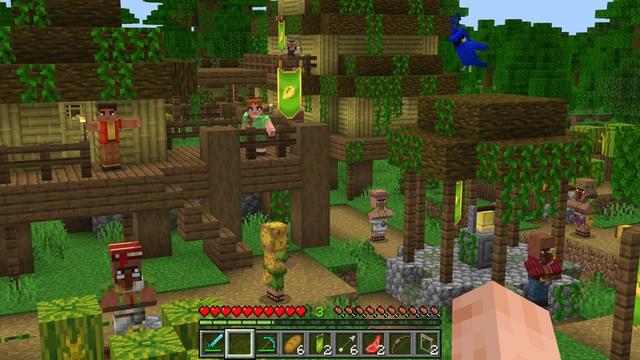 Screenshot of the Minecraft Bedrock Marketplace product Overhauled Villages Add-On created by Solid Blocks.