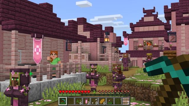 Screenshot of the Minecraft Bedrock Marketplace product Overhauled Villages Add-On created by Solid Blocks.