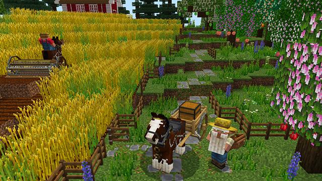 Screenshot of the Minecraft Bedrock Marketplace product Crops & Farms created by Some Game Studio.