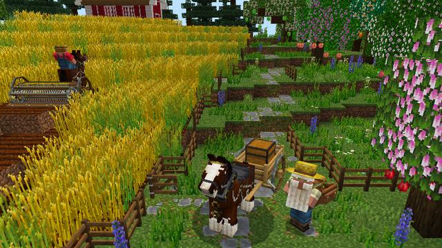Screenshot of the Minecraft Bedrock Marketplace product Crops & Farms created by Some Game Studio.