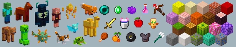 Panorama of the Minecraft Bedrock Marketplace product Super Simple Texture Pack created by Some Game Studio.
