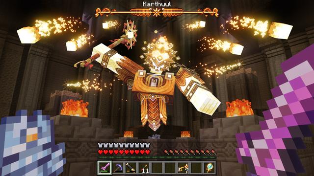 Screenshot of the Minecraft Bedrock Marketplace product Aether Legends created by Spark Universe.