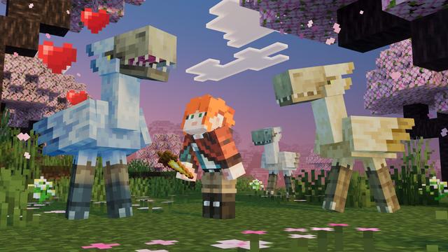 Screenshot of the Minecraft Bedrock Marketplace product Aether Moa Add-On created by Spark Universe.