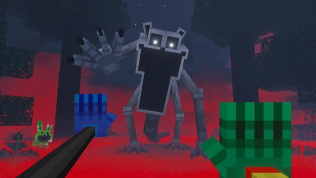 Screenshot of the Minecraft Bedrock Marketplace product Huggy & Friends Add-On created by Spark Universe.