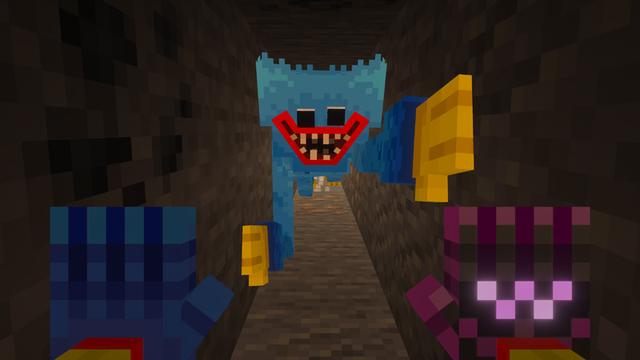 Screenshot of the Minecraft Bedrock Marketplace product Huggy & Friends Add-On created by Spark Universe.