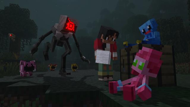 Screenshot of the Minecraft Bedrock Marketplace product Huggy & Friends Add-On created by Spark Universe.