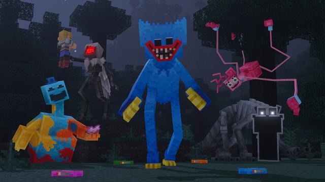 Screenshot of the Minecraft Bedrock Marketplace product Huggy & Friends Add-On created by Spark Universe.