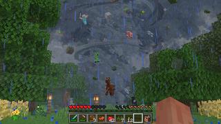 Screenshot of the Minecraft Bedrock Marketplace product Insane Disasters Add-On created by Spark Universe.