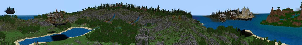 Panorama of the Minecraft Bedrock Marketplace product DragonFire 2 : Nations created by Spectral Studios.