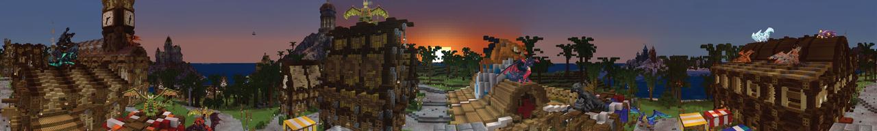 Panorama of the Minecraft Bedrock Marketplace product DragonFire : Bedrock Edition created by Spectral Studios.