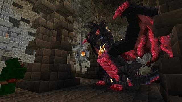 Screenshot of the Minecraft Bedrock Marketplace product DragonFire : Bedrock Edition created by Spectral Studios.
