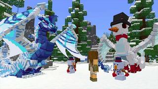Screenshot of the Minecraft Bedrock Marketplace product DragonFire Winter Edition created by Spectral Studios.