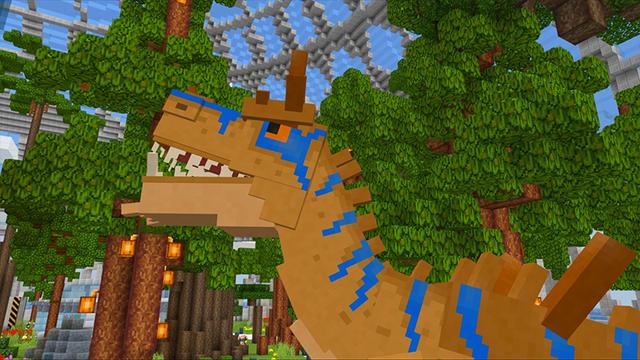 Screenshot of the Minecraft Bedrock Marketplace product JurassiCraft created by Spectral Studios.