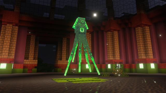 Screenshot of the Minecraft Bedrock Marketplace product Kraken Bosses Add-On created by Spectral Studios.