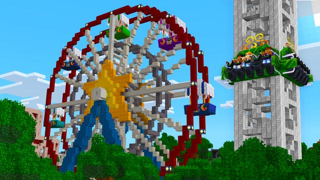 Screenshot of the Minecraft Bedrock Marketplace product AMUSEMENT PARK created by Square Dreams.
