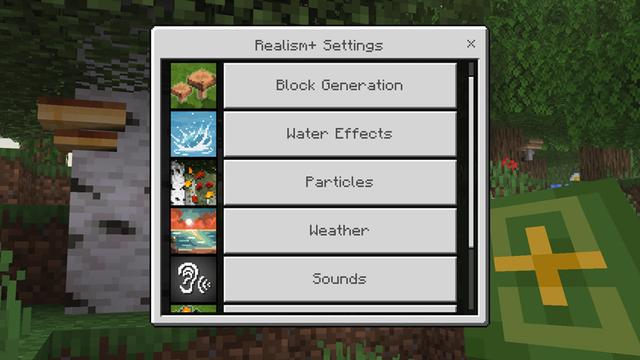Screenshot of the Minecraft Bedrock Marketplace product REALISM+ Add-On created by Square Dreams.