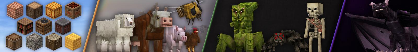 Panorama of the Minecraft Bedrock Marketplace product Realistic Textures HD created by Square Dreams.