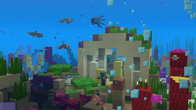 Screenshot of the Minecraft Bedrock Marketplace product Soft Bits Texture Pack created by Square Dreams.