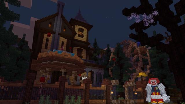 Screenshot of the Minecraft Bedrock Marketplace product The Cursed Neighborhood created by Square Dreams.