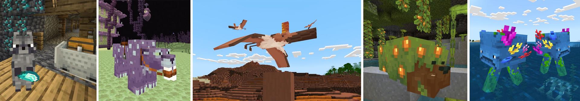 Panorama of the Minecraft Bedrock Marketplace product Mob Menagerie Add-On created by StacyPlays.