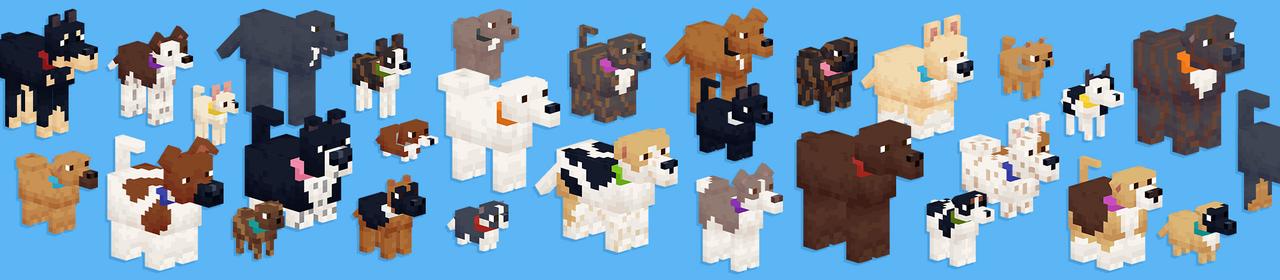 Panorama of the Minecraft Bedrock Marketplace product Rescue Dogs - MUTTS! Add-On created by StacyPlays.