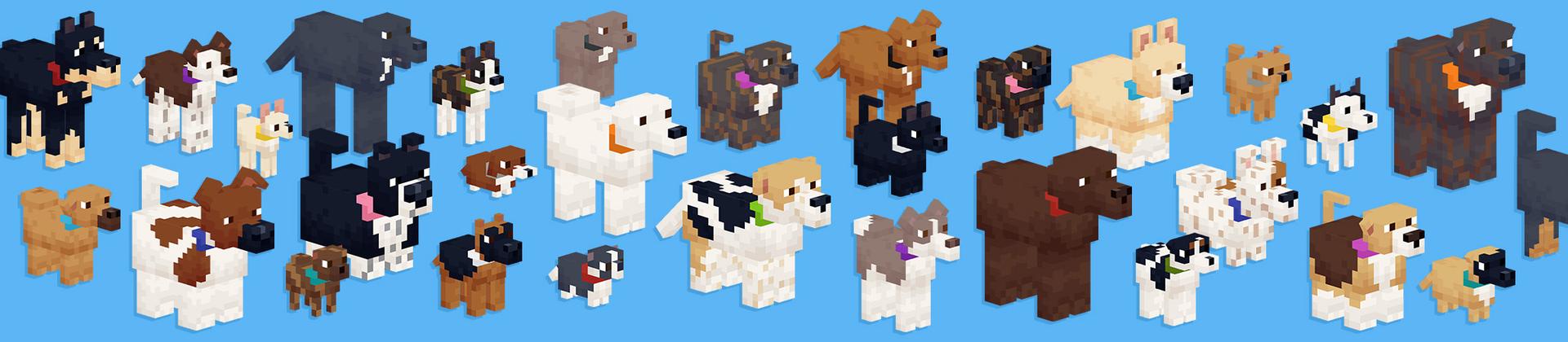 Panorama of the Minecraft Bedrock Marketplace product Rescue Dogs - MUTTS! Add-On created by StacyPlays.